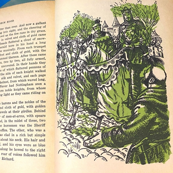 THE MERRY ADVENTURES OF ROBIN HOOD VTG 1955 HARDCOVER BOOK BY HOWARD PYLE 264p. - Picture 9 of 16